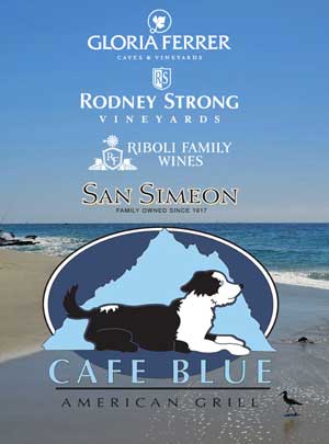 cafe blue wine dinner