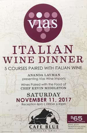 Cafe Blue Wine Dinner