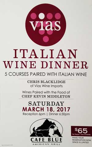 Cafe Blue Wine Dinner